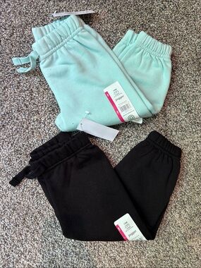 wonder nation Aqua and Black Girls Joggers
